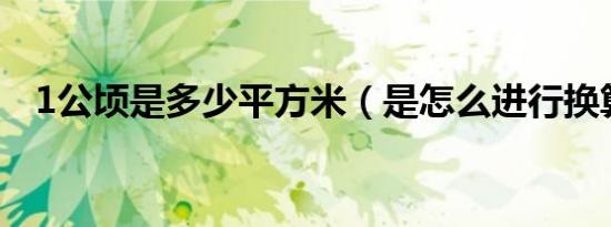 1公顷是多少平方米（是怎么进行换算的）