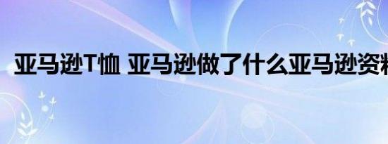 亚马逊T恤 亚马逊做了什么亚马逊资料简介