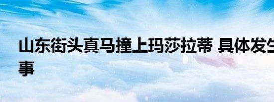 山东街头真马撞上玛莎拉蒂 具体发生了什么事