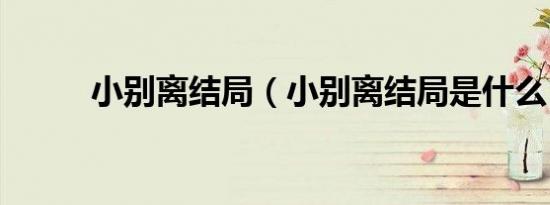小别离结局（小别离结局是什么）
