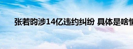 张若昀涉14亿违约纠纷 具体是啥情况