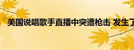 美国说唱歌手直播中突遭枪击 发生了什么