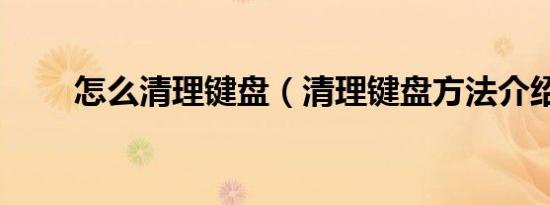 怎么清理键盘（清理键盘方法介绍）