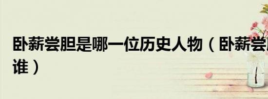 卧薪尝胆是哪一位历史人物（卧薪尝胆说的是谁）