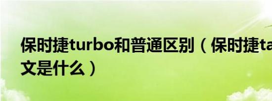 保时捷turbo和普通区别（保时捷taycan中文是什么）