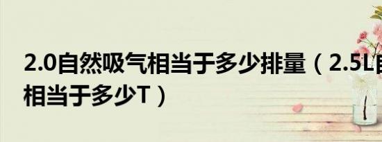 2.0自然吸气相当于多少排量（2.5L自然吸气相当于多少T）