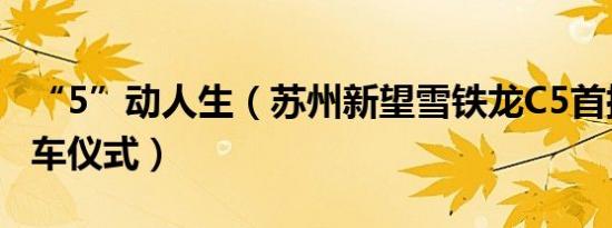 “5”动人生（苏州新望雪铁龙C5首批车主交车仪式）