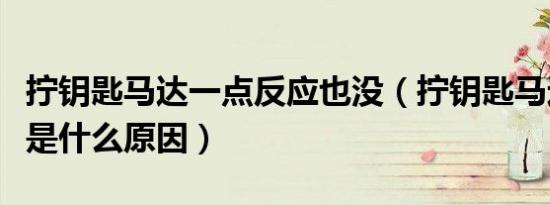 拧钥匙马达一点反应也没（拧钥匙马达没反应是什么原因）