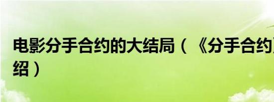 电影分手合约的大结局（《分手合约》结局介绍）