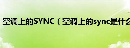 空调上的SYNC（空调上的sync是什么意思）