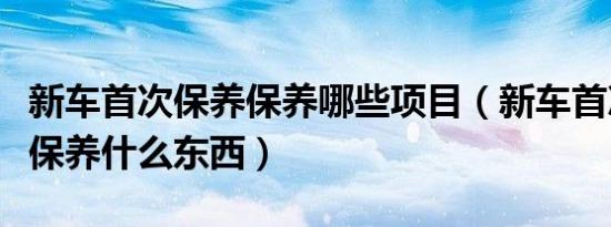 新车首次保养保养哪些项目（新车首次保养都保养什么东西）