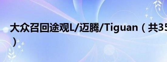大众召回途观L/迈腾/Tiguan（共357013辆）