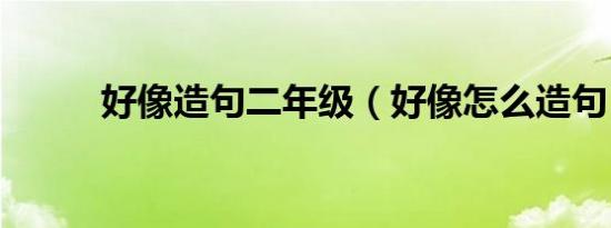 好像造句二年级（好像怎么造句）