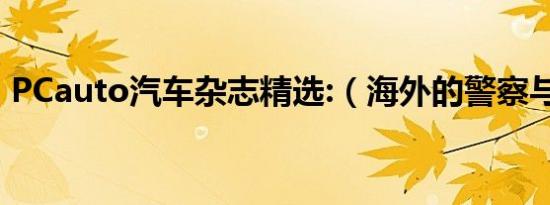 PCauto汽车杂志精选:（海外的警察与警车）