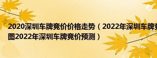 2020深圳车牌竞价价格走势（2022年深圳车牌竞价走势表图2022年深圳车牌竞价预测）