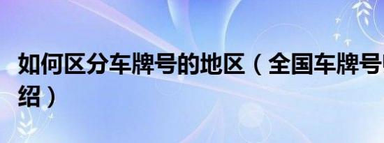 如何区分车牌号的地区（全国车牌号归属地介绍）