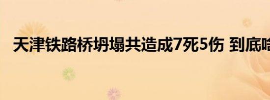天津铁路桥坍塌共造成7死5伤 到底啥情况