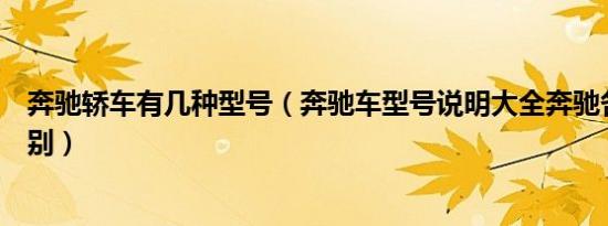 奔驰轿车有几种型号（奔驰车型号说明大全奔驰各系列的区别）