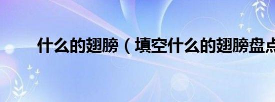 什么的翅膀（填空什么的翅膀盘点）