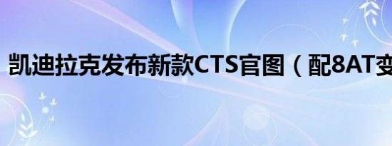 凯迪拉克发布新款CTS官图（配8AT变速箱）
