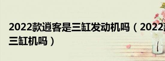2022款逍客是三缸发动机吗（2022款逍客是三缸机吗）
