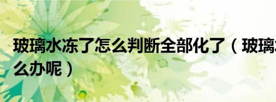 玻璃水冻了怎么判断全部化了（玻璃水冻了怎么办呢）