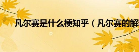 凡尔赛是什么梗知乎（凡尔赛的解释）