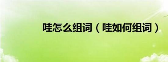 哇怎么组词（哇如何组词）