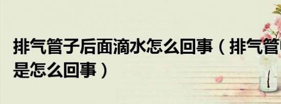 排气管子后面滴水怎么回事（排气管中部滴水是怎么回事）