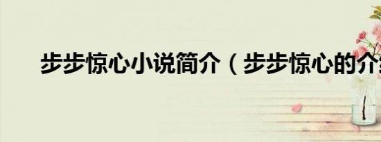 步步惊心小说简介（步步惊心的介绍）