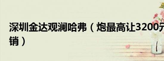 深圳金达观澜哈弗（炮最高让3200元 限时促销）