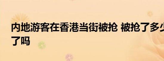 内地游客在香港当街被抢 被抢了多少钱受伤了吗