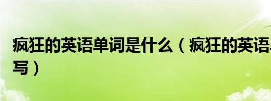 疯狂的英语单词是什么（疯狂的英语单词怎么写）
