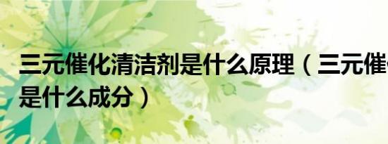 三元催化清洁剂是什么原理（三元催化清洁剂是什么成分）