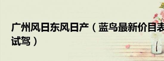 广州风日东风日产（蓝鸟最新价目表 可试乘试驾）