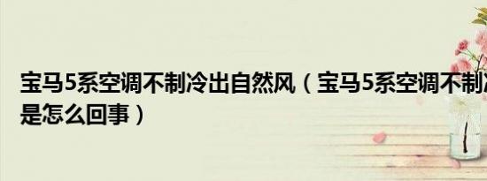 宝马5系空调不制冷出自然风（宝马5系空调不制冷出自然风是怎么回事）