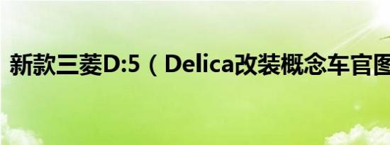 新款三菱D:5（Delica改装概念车官图发布）