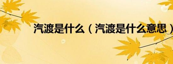 汽渡是什么（汽渡是什么意思）