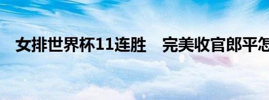 女排世界杯11连胜　完美收官郎平怎么说