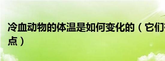 冷血动物的体温是如何变化的（它们有什么特点）