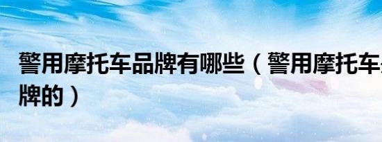 警用摩托车品牌有哪些（警用摩托车是什么品牌的）
