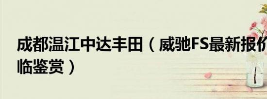 成都温江中达丰田（威驰FS最新报价 欢迎莅临鉴赏）