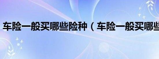 车险一般买哪些险种（车险一般买哪些险种）