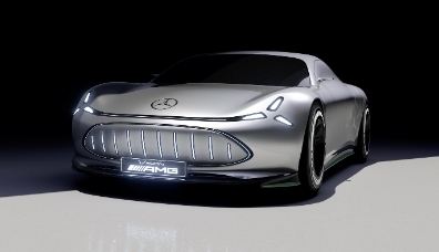 梅赛德斯VisionAMG概念车预告保时捷Taycan电动轿车竞争对手将于2025年推出
