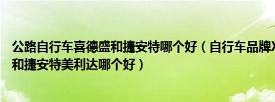公路自行车喜德盛和捷安特哪个好（自行车品牌XDS喜德盛和捷安特美利达哪个好）
