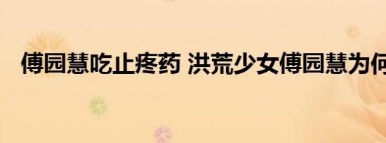 傅园慧吃止疼药 洪荒少女傅园慧为何吃药