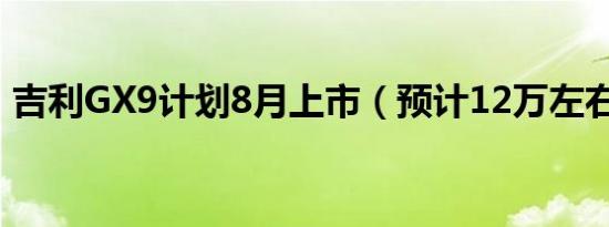 吉利GX9计划8月上市（预计12万左右起售）