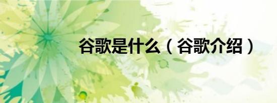 谷歌是什么（谷歌介绍）