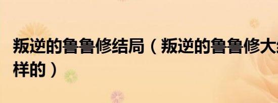 叛逆的鲁鲁修结局（叛逆的鲁鲁修大结局是怎样的）