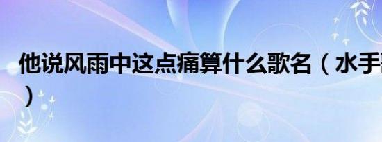 他说风雨中这点痛算什么歌名（水手歌曲介绍）